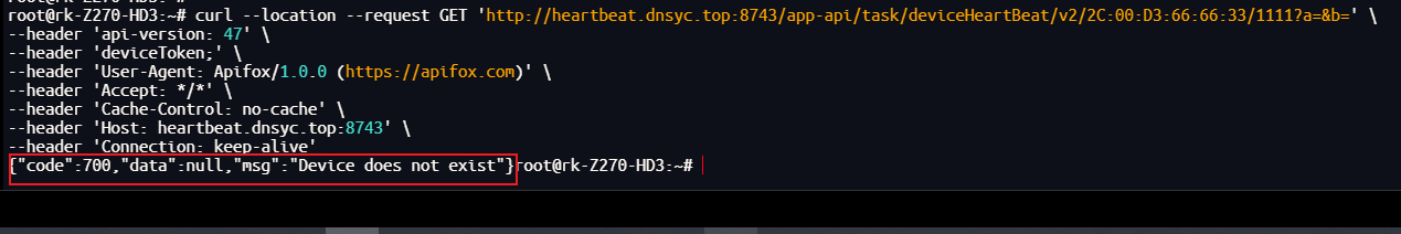 Linux 执行结果示例